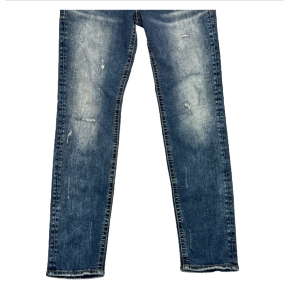 Silver Jeans Sam Denim Distressed Straight Leg Jeans - Picture 6 of 8